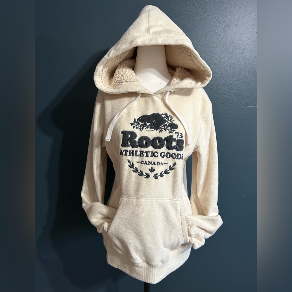 Roots Canada Fleece Sherpa Pull Over Hoodie